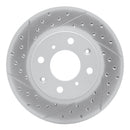 R1 90-00 Honda Civic Del Sol Front Left Drilled & Slotted Geo-Carbon Rotor