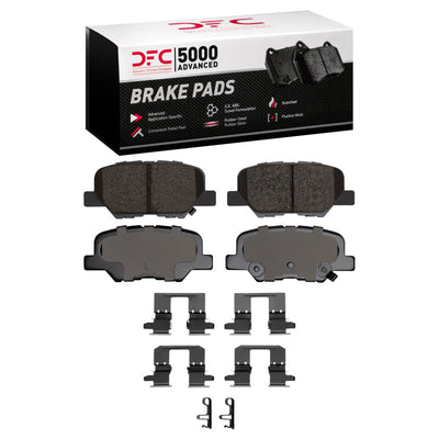 DFC 14-15 Mazda 6 Rear Drilled & Slotted Geoperformance Rotors 5000 Advanced Brake Pads w/Hardware