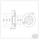 DFC 63-82 Chevrolet Corvette Front GeoSPEC Coated Rotor