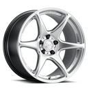Kansei K11H Tandem 15x7in / 4x114.3 BP / 0mm Offset / 73.1mm  Bore - Hyper Silver Machined Lip