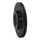 R1 90-04 Mitsubishi Montero Sport (USA/Canada) Front Right Drilled & Slotted Black Brake Rotor