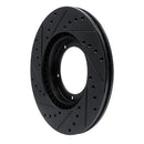 R1 67-88 Porsche 911 Front Right Drilled & Slotted Black Brake Rotor