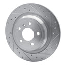 R1 12-18 Mercedes-Benz ML350 Rear Right Drilled & Slotted Silver Brake Rotor