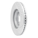 R1 09-14 Hyundai Genesis Sedan Front Left Drilled & Slotted Silver Brake Rotor