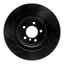R1 06-09 Land Rover Range Rover Front Right Drilled & Slotted Black Brake Rotor