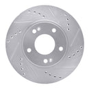 R1 01-05 Hyundai SANTA FE Front Right Drilled & Slotted Silver Brake Rotor