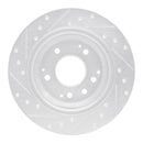 R1 99-01 Acura RL Rear Right Drilled & Slotted Silver Brake Rotor