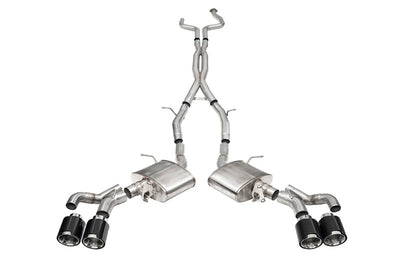 Corsa 2022-25 Cadillac CT5 V Blackwing 3in. Cat-Back w/ Act. Exh. - Dbl X-Pipe - Twin 4.5in. CF Tips