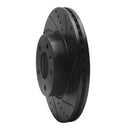 R1 13-25 Cadillac CT4 Front Right Drilled & Slotted Black Brake Rotor