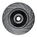 R1 91-96 Dodge DAKOTA RWD Front Left Drilled & Slotted Silver Brake Rotor