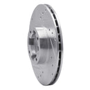 R1 85-94 Subaru RX Front Left Drilled & Slotted Silver Brake Rotor