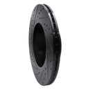 R1 11-16 BMW 528I xDrive Front Right Drilled & Slotted Black Brake Rotor