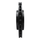 R1 04-07 Volvo V70 Rear Right Drilled & Slotted Black Brake Rotor