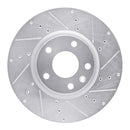 R1 14-19 Chevrolet Corvette Front & Rear Drilled & Slotted Silver Brake Rotor Set