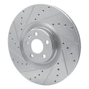 R1 16-26 Volvo XC90 Front Left Drilled & Slotted Silver Brake Rotor