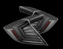AlphaRex 16-21 Honda Civic Hatchback/ Type-R FK8 Nova-Series LED Tail Lights (Pair) - Alpha Black