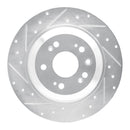 R1 09-14 Acura TL Rear Left Drilled & Slotted Silver Brake Rotor