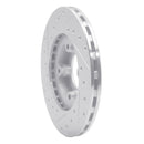 R1 86-89 Toyota Van Wagon Front Right Drilled & Slotted Silver Brake Rotor