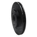 R1 98-06 Jaguar XKR Front Right Drilled & Slotted Black Brake Rotor