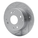 R1 95-98 Acura TL Rear Left Drilled & Slotted Silver Brake Rotor