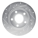 R1 04-16 Buick ALLURE Rear Right Drilled & Slotted Silver Brake Rotor