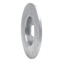 R1 17-25 Chrysler Voyager Rear Right Drilled & Slotted Silver Brake Rotor