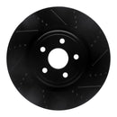 R1 2012-2025 Dodge Durango Front Right Drilled & Slotted Black Brake Rotor
