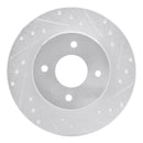 R1 84-85 Nissan 300ZX Rear Drilled & Slotted Silver Brake Rotor Set