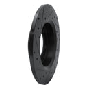 R1 81-85 Toyota 4Runner Front Right Drilled & Slotted Black Brake Rotor