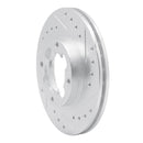 R1 87-94 Subaru Justy Front Right Drilled & Slotted Silver Brake Rotor