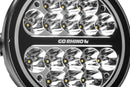 Go Rhino Xplor Blackout Series Round LED Spot Light Beam w/DRL (Surface/Thread Stud Mnt) 7in. - Blk