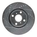 R1 04-06 Scion XA Front Right Drilled & Slotted Silver Brake Rotor