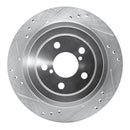 R1 05-09 Subaru Legacy Rear Drilled & Slotted Silver Brake Rotor Set
