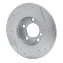 R1 13-16 Mini Cooper Countryman Rear Drilled & Slotted Silver Brake Rotor Set