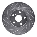 R1 00-10 Pontiac Vibe Front & Rear Drilled & Slotted Silver Brake Rotor Set