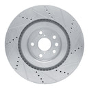 R1 13-20 Lexus RC300 Front & Rear Drilled & Slotted Silver Brake Rotor Set