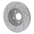 R1 05-15 Toyota Tacoma Front Drilled & Slotted Silver Brake Rotor Set