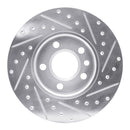 R1 96-00 Volkswagen EuroVan Front Left Drilled & Slotted Silver Brake Rotor