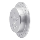 R1 06-15 Lexus IS250 Rear Drilled & Slotted Silver Brake Rotor Set