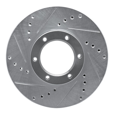 R1 89-93 Toyota Pickup Front Left Drilled & Slotted Silver Brake Rotor