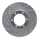 R1 89-93 Toyota Pickup Front Left Drilled & Slotted Silver Brake Rotor