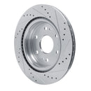 R1 23-25 Chevrolet Colorado Rear Left Drilled & Slotted Silver Brake Rotor