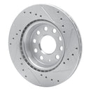 R1 05-15 Volkswagen Jetta Sedan Front Left Drilled & Slotted Silver Brake Rotor