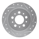 R1 88-94 Volvo 760 Series Rear Right Drilled & Slotted Silver Brake Rotor