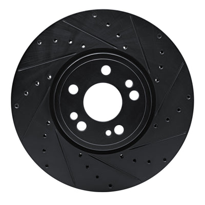 R1 20-23 Mercedes-Benz GLE350 Front Right Drilled & Slotted Black Brake Rotor