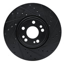 R1 20-23 Mercedes-Benz GLE350 Front Right Drilled & Slotted Black Brake Rotor