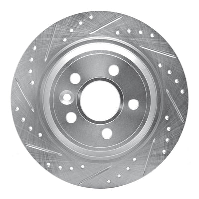 R1 09-15 Ford Focus RS (Mexico) Rear Left Drilled & Slotted Silver Brake Rotor
