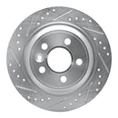 R1 09-15 Ford Focus RS (Mexico) Rear Left Drilled & Slotted Silver Brake Rotor