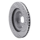 R1 92-97 Subaru SVX Front Left Drilled & Slotted Silver Brake Rotor