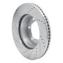 R1 00-07 Toyota SEQUOIA Front Right Drilled & Slotted Silver Brake Rotor